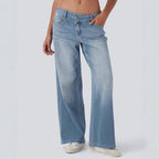 Ultra-Comfort Asymmetrical Jeans – Stretchy, Lightweight