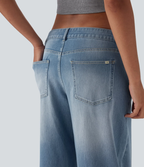 Ultra-Comfort Asymmetrical Jeans – Stretchy, Lightweight